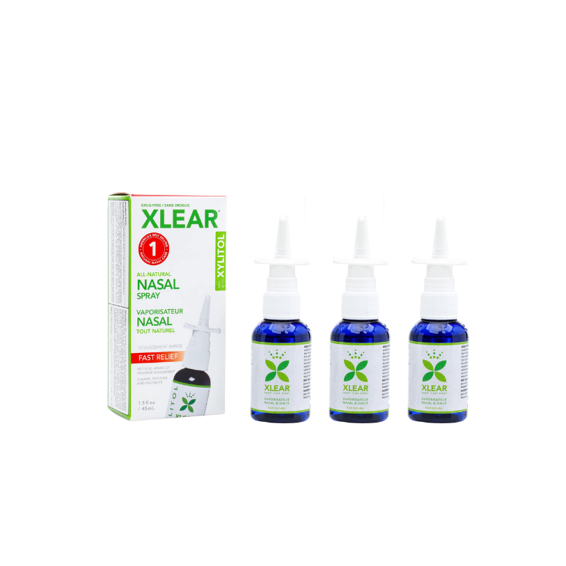 Xlear Natural Saline Nasal Spray with Xylitol – Gentle Nasal Moisturizer for Kids & Adults – 45 ml