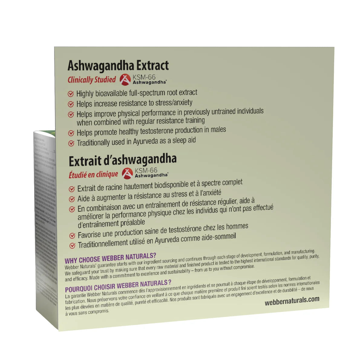 Webber Naturals Ashwagandha 3,600 mg –  120 Vegetarian Capsules