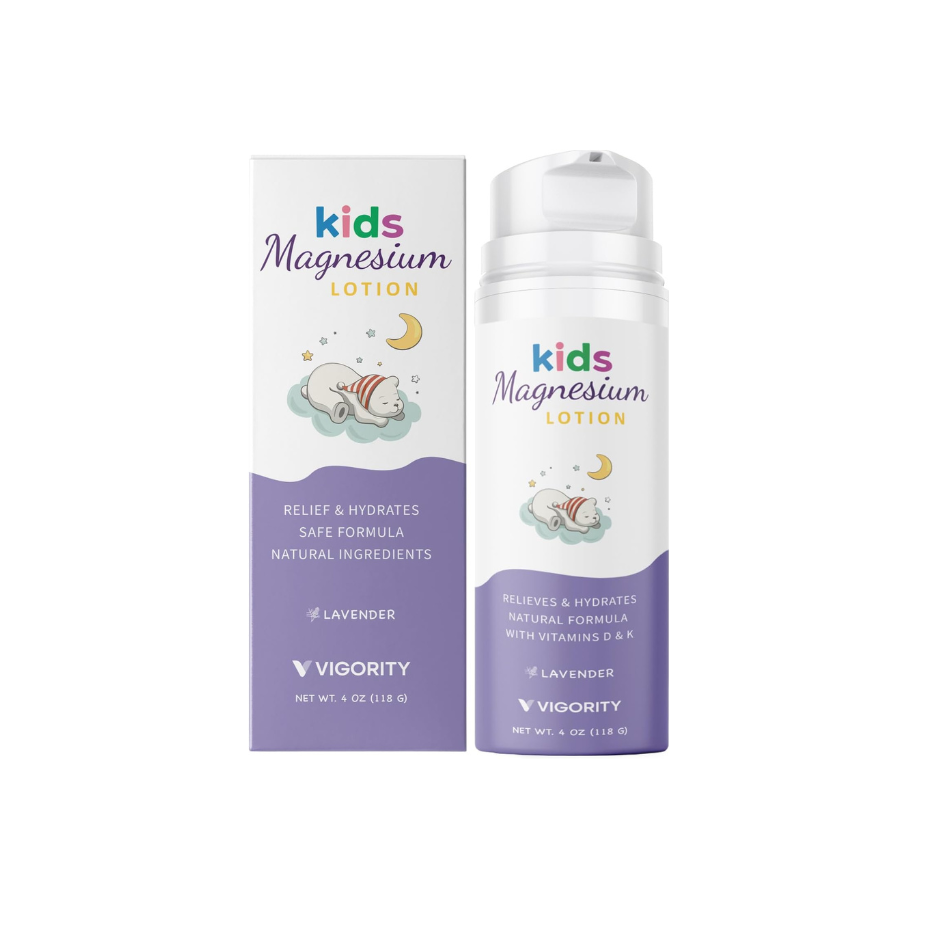 Magnesium Lotion for Kids & Babies – Calming Bedtime Body Cream with Natural Lavender & Shea Butter