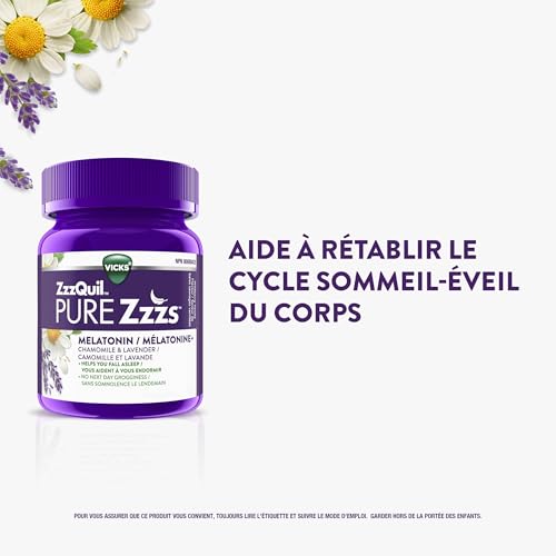 Vicks ZzzQuil PURE Zzzs Melatonin Sleep Aid Gummies – 48 Count