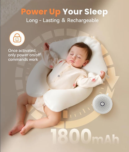 Dreamegg White Noise Machine - Portable Sound Machine for Baby Adult, Features Powerful Battery, 21 Soothing Sounds for Sleeping, Rechargeable Sleep Aid Sound Machine Baby for Home Travel Nursery Gift