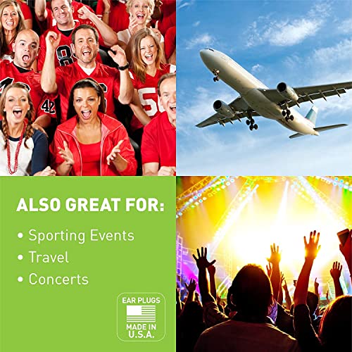 Flents Foam Ear Plugs, 50 Pair for Sleeping, Snoring, Loud Noise, Traveling, Concerts, Construction, & Studying, Contour to Ear, NRR 33, Clear,