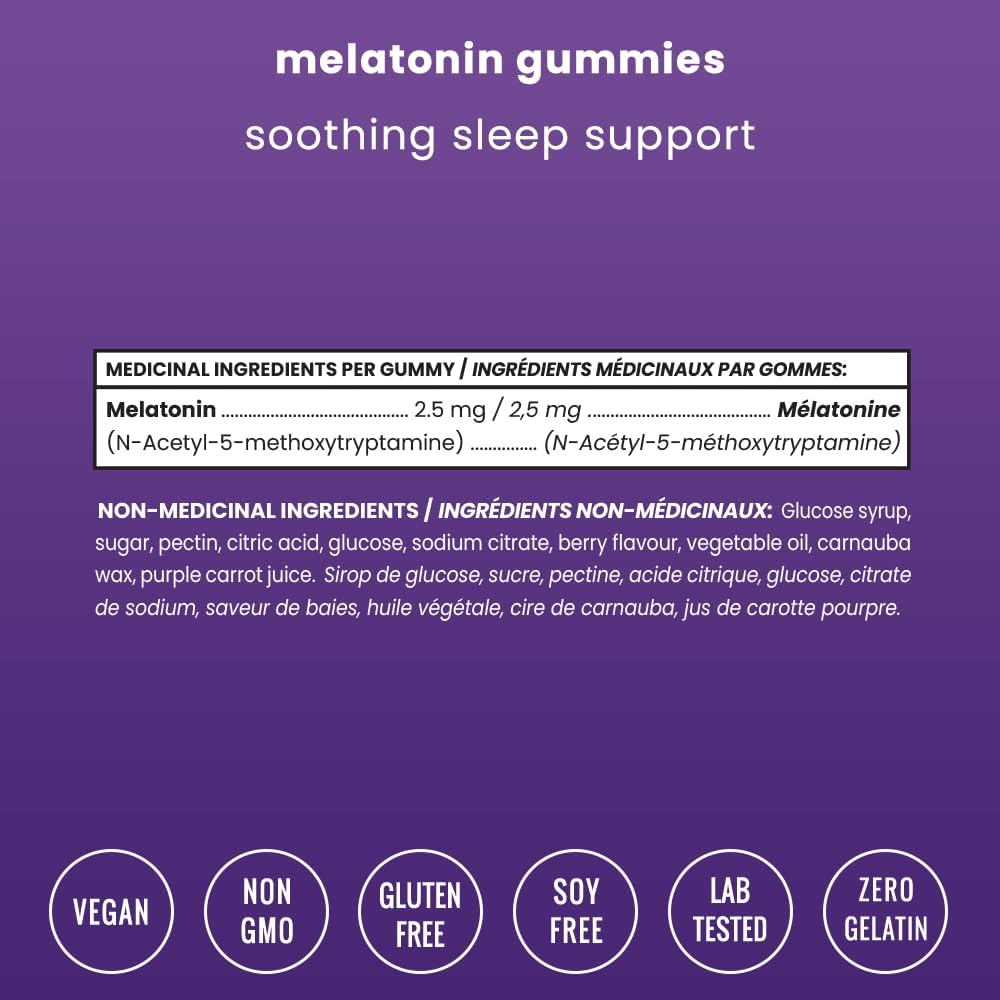 Kids Sleep Gummies , Drug-Free , Vegan Natural Berry Flavour , 60 Gummies