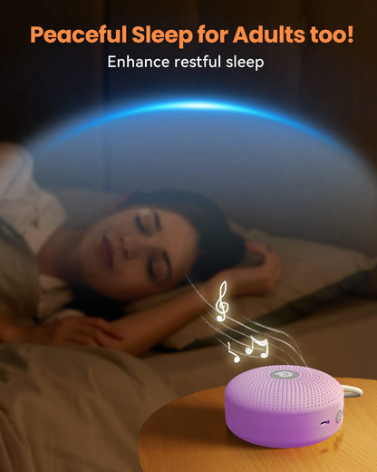 Dreamegg White Noise Machine - Portable Sound Machine for Baby Adult, Features Powerful Battery, 21 Soothing Sounds for Sleeping, Rechargeable Sleep Aid Sound Machine Baby for Home Travel Nursery Gift