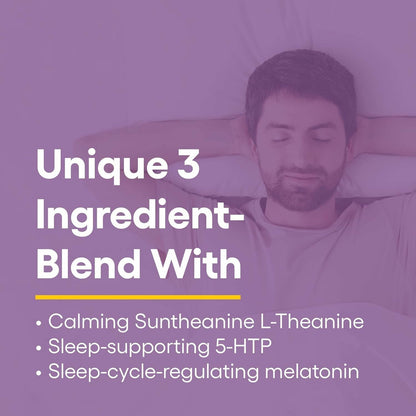 Natural Factors - Stress-Relax Tranquil Sleep, 5-HTP, Suntheanine & Melatonin, 120 Chewable Tablets