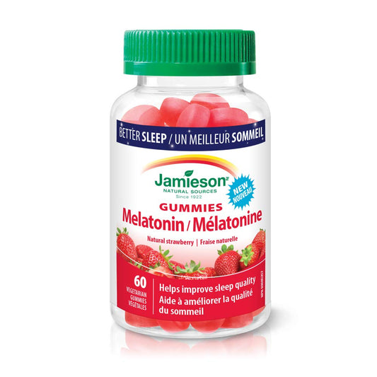 Jamieson Melatonin 2.5 mg Gummies – Natural Strawberry Flavour