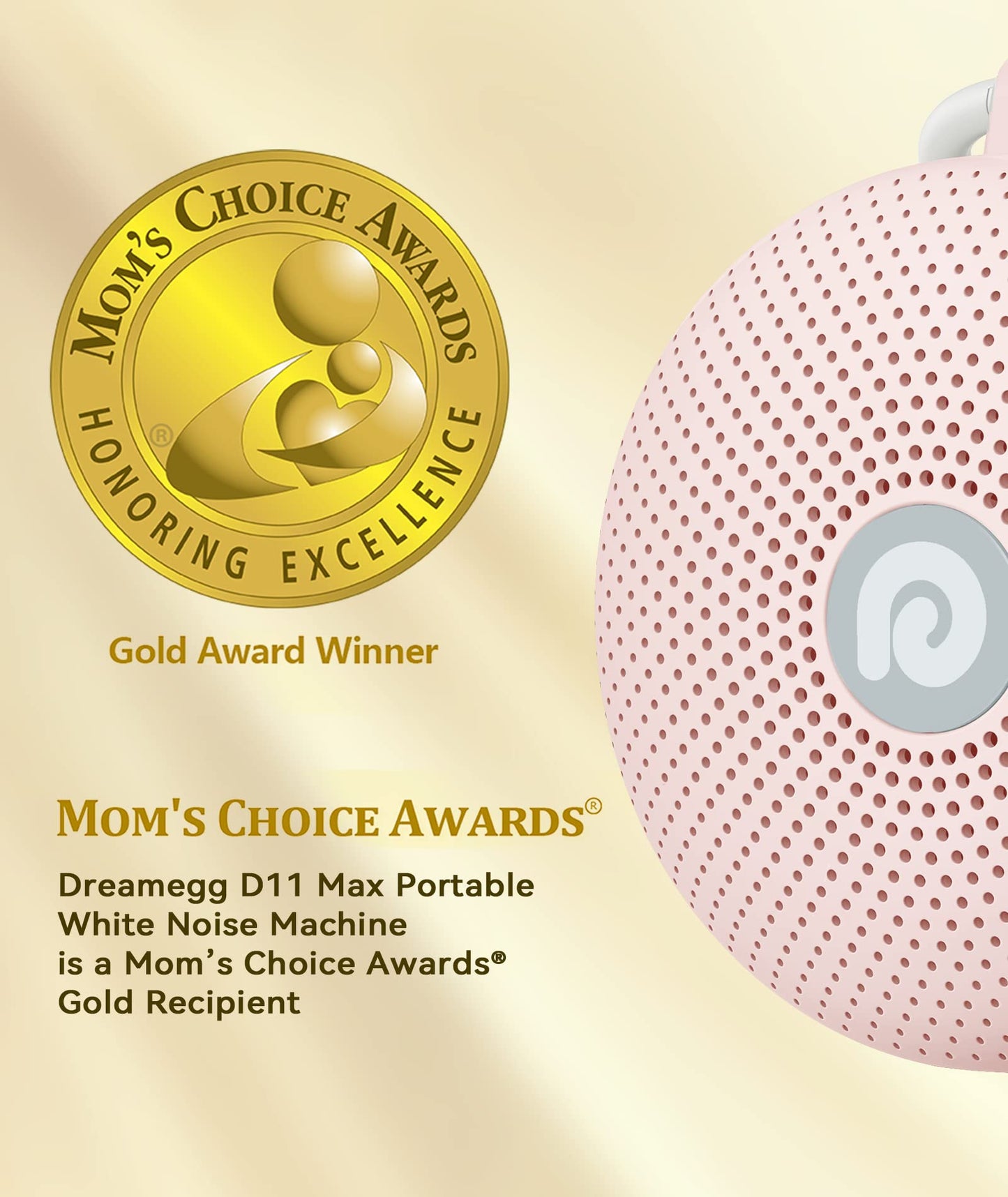 Dreamegg White Noise Machine - Portable Sound Machine for Baby Adult, Features Powerful Battery, 21 Soothing Sounds for Sleeping, Rechargeable Sleep Aid Sound Machine Baby for Home Travel Nursery Gift