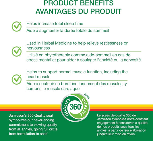 Jamieson Melatonin Magnesium Gummies – Mixed Berry Flavour with Chamomile, Passionflower & Tart Cherry | Vegetarian, Non-GMO, Gluten-Free | 60 Gummies | Canadian Brand