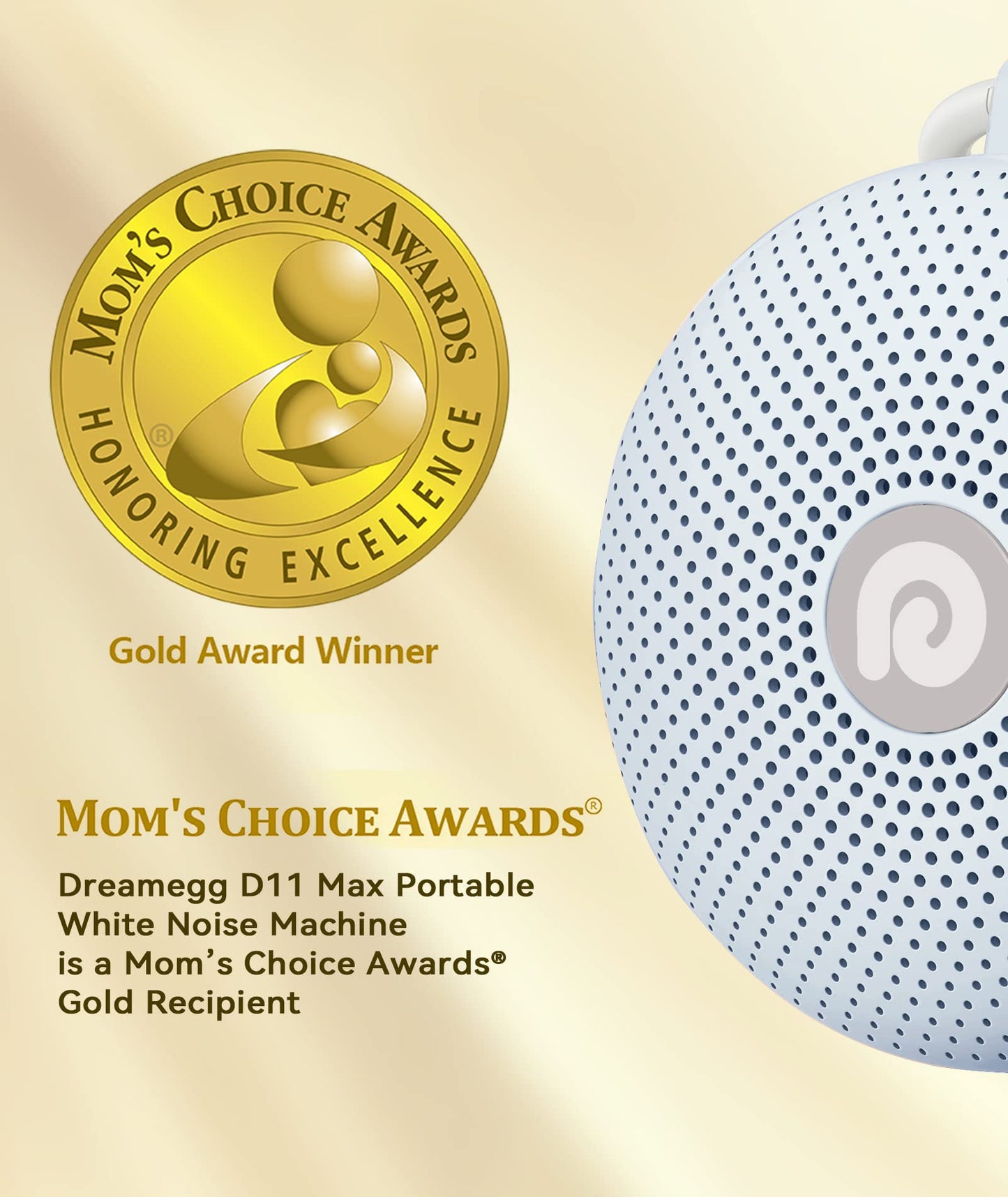 Dreamegg White Noise Machine - Portable Sound Machine for Baby Adult, Features Powerful Battery, 21 Soothing Sounds for Sleeping, Rechargeable Sleep Aid Sound Machine Baby for Home Travel Nursery Gift