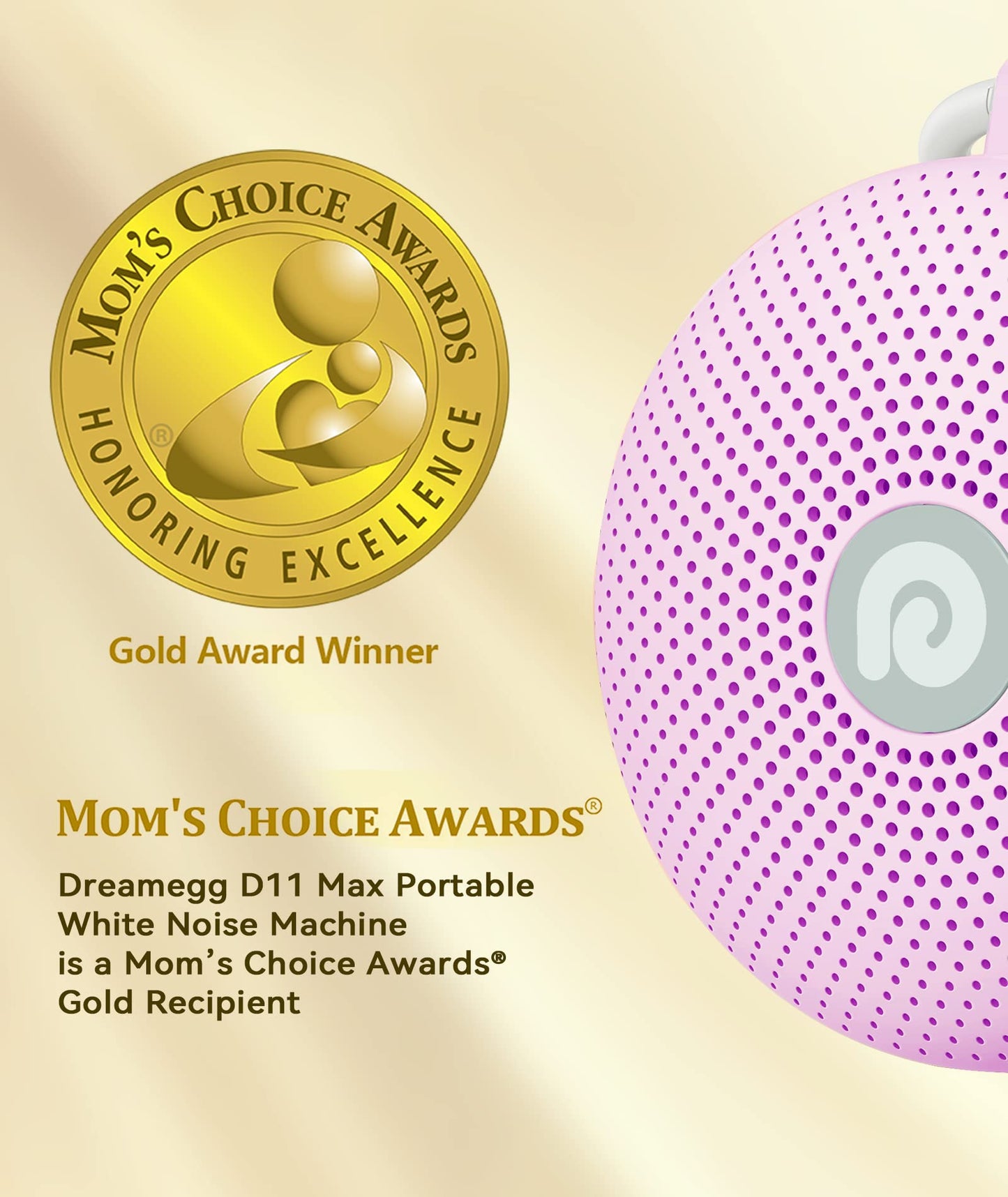 Dreamegg White Noise Machine - Portable Sound Machine for Baby Adult, Features Powerful Battery, 21 Soothing Sounds for Sleeping, Rechargeable Sleep Aid Sound Machine Baby for Home Travel Nursery Gift