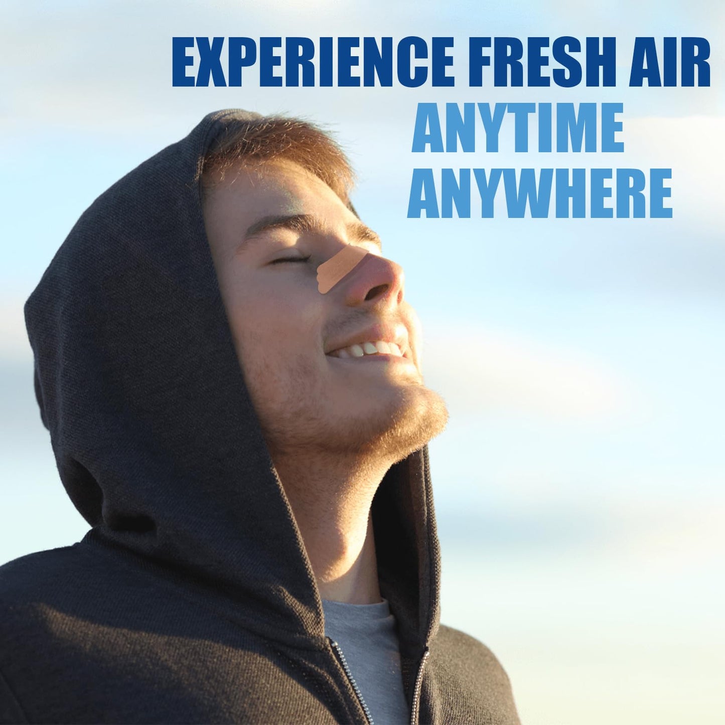 50Pcs Nasal Strips for Snoring, Extra Strength Nose Strips Breathing, Nose Tape for Sports and Sleep, Anti Snoring Strips Help Stop Snoring and Nasal Congestion Relief