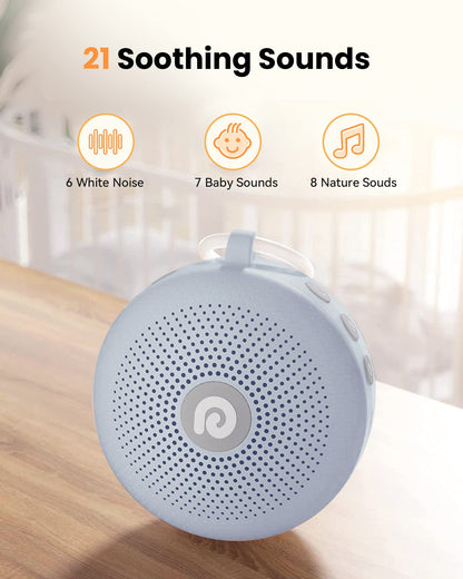 Dreamegg White Noise Machine - Portable Sound Machine for Baby Adult, Features Powerful Battery, 21 Soothing Sounds for Sleeping, Rechargeable Sleep Aid Sound Machine Baby for Home Travel Nursery Gift