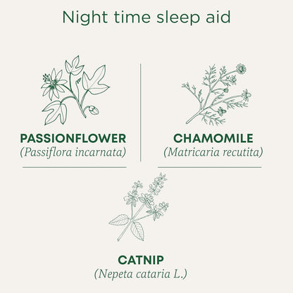 Organic Nighty Night Herbal Tea (Pack of 1) - Natural Sleep Aid containing Passionflower and Chamomile - 16 Tea Bags Total