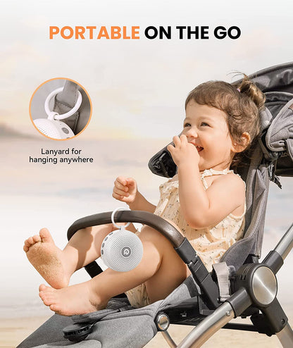 Dreamegg White Noise Machine - Portable Sound Machine for Baby Adult, Features Powerful Battery, 21 Soothing Sounds for Sleeping, Rechargeable Sleep Aid Sound Machine Baby for Home Travel Nursery Gift