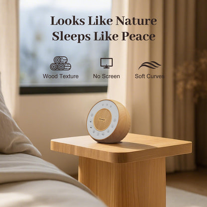 Housbay White Noise Machine with 31 Soothing Sounds, 5W Loud Stereo Sound, Auto-Off Timer, Adjustable Volume, Sleep Sound Machine for Baby, Kid, Adult -Wood Grain