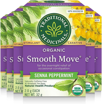 Traditional Medicinals Organic Peppermint Herbal Tea – Senna & Fennel Blend