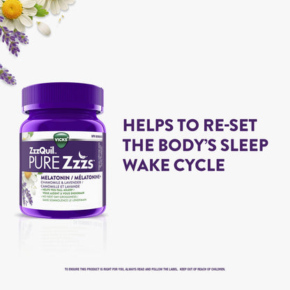 Vicks ZzzQuil PURE Zzzs Melatonin Sleep Aid Gummies – 48 Count