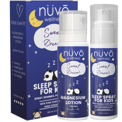 Magnesium Lotion + Pillow Sleep Spray Bundle – Gentle Nighttime Relaxation for Kids & Families
