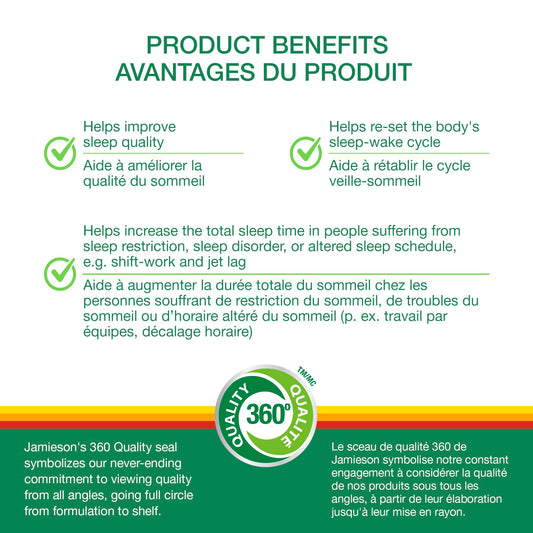 Jamieson Melatonin Gummies 10 mg – Natural Strawberry Flavour