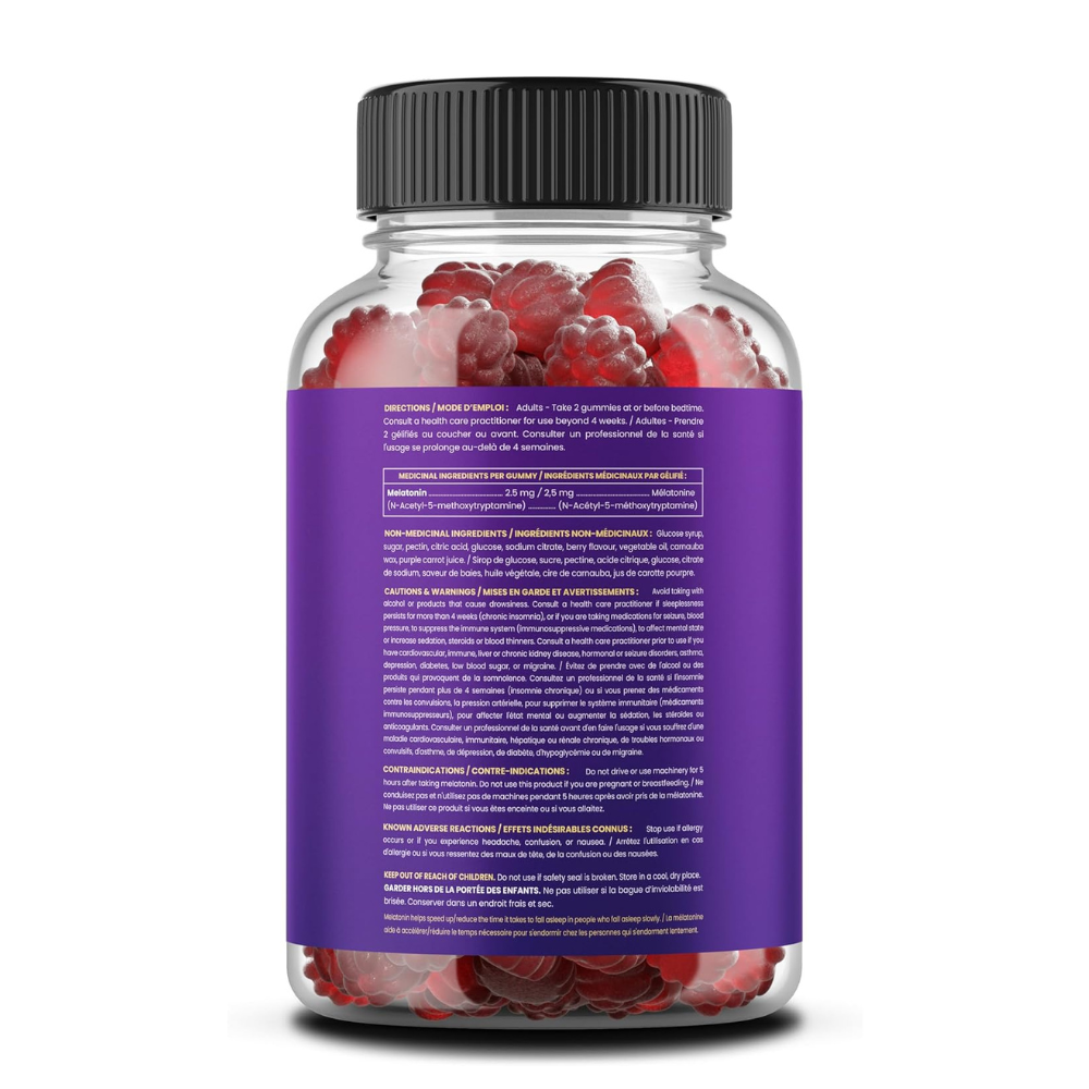 Kids Sleep Gummies , Drug-Free , Vegan Natural Berry Flavour , 60 Gummies
