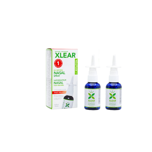 Xlear Natural Saline Nasal Spray with Xylitol – Gentle Nasal Moisturizer for Kids & Adults – 45 ml